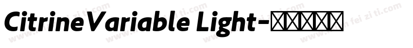 CitrineVariable Light字体转换